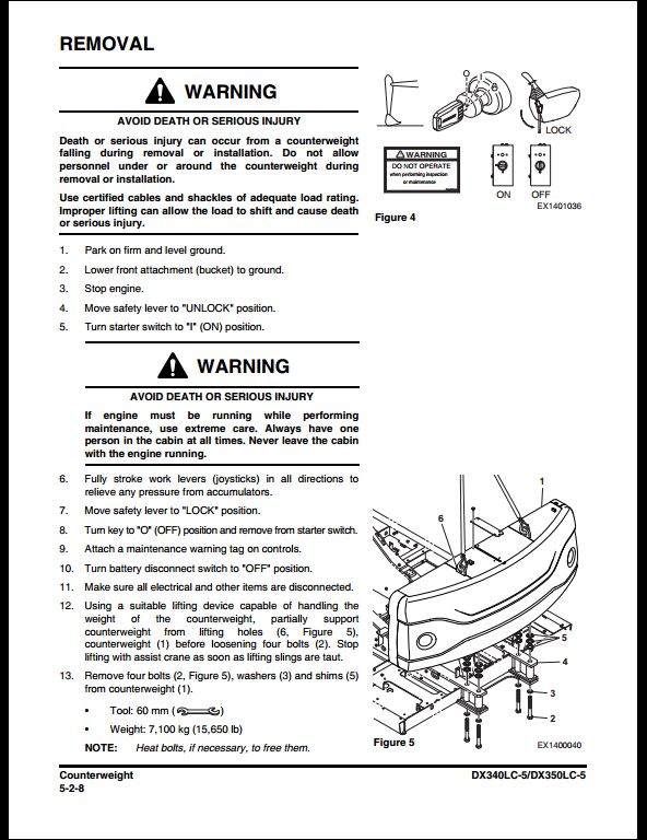 2014 Doosan DX340LC-5, DX350LC-5 Crawled Excavator Workshop Service Repair Manual
