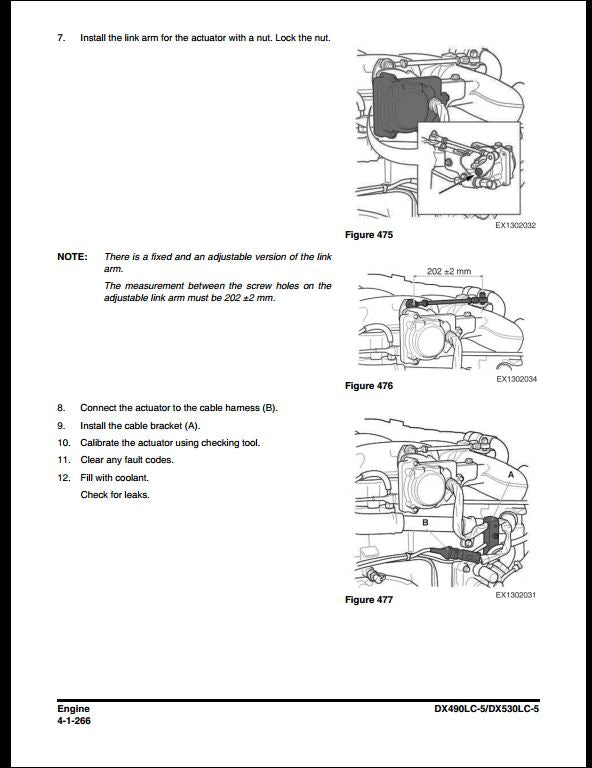 2014 Doosan DX490LC-5, DX530LC-5 Crawled Excavator Workshop Service Repair Manual