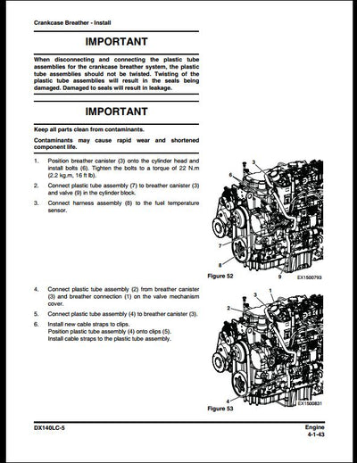 2015 Doosan DX140LC-5 Crawled Excavator Workshop Service Repair Manual