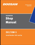 2015 Doosan DX170W-5 Wheeled Excavator Workshop Service Repair Manual
