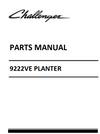 2019-2020 Challenger 9222ve Planter Parts Manual Instant Download