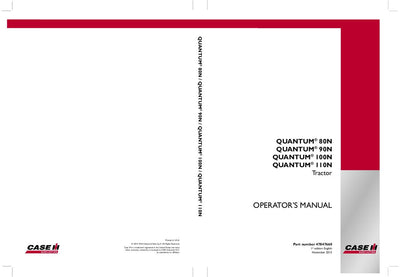 Case IH Tractor QUANTUM 80N,90N,100N,110N Operator’s Manual 47847660