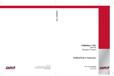 Case IH Tractor Farmall® 35C With Cab Operator’s Manual 47901870
