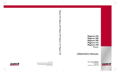 Case IH Tractor Magnum 235 260 290 315 340 Operator’s Manual 48050395