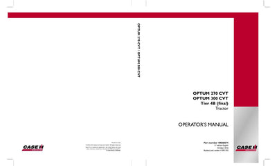 Case IH Tractor Optum 270 CVT, Optum 300 CVT Tier 4B (final) Operator’s Manual 48058874