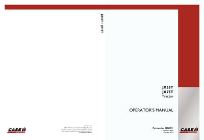 Case IH Tractor JX55T JX75T Operator’s Manual 48063711