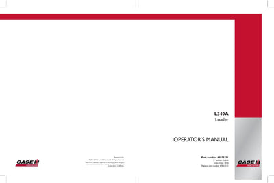 Case IH Tractor L340A Loader Operator’s Manual 48070331