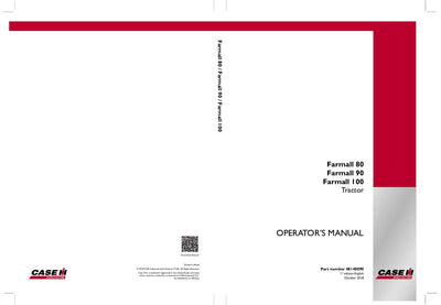 Case IH Tractor Farmall 80,90,100 Operator’s Manual_48140890