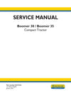 New Holland 30 35  Boomer Compact Tractor Service Repair Manual 84373326