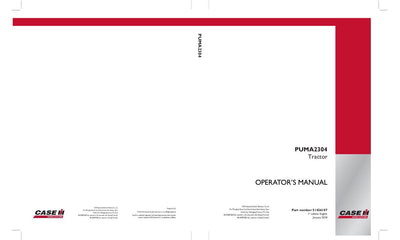 Case IH Tractor PUMA 2304 Operator’s Manual 51426107