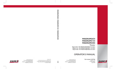 Case IH Tractor MAGNUM 2654 3154 3404 Operator’s Manual 51437336