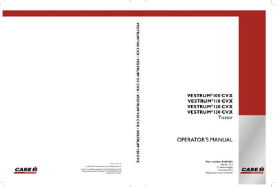 Case IH Tractor VERSUM 100,110,120,130 CVX Operator’s Manual 51495442
