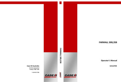 Case IH Tractor FARMALL 30B 35B Operator’s Manual 52112704