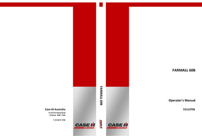 Case IH Tractor FARMALL 60B Operator’s Manual 52112706