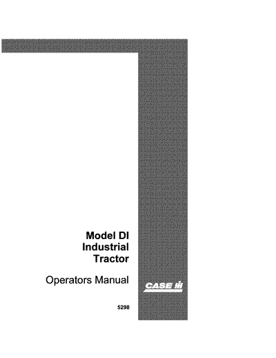 Case IH Tractor DI Operator’s Manual 5298