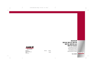 Case IH Tractor MX100 MX110 MX120 MX135 MX150 and MX170 Operator’s Manual 6-20301