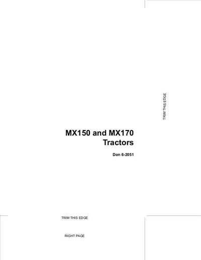 Case IH Tractor MX150 and MX170 Operator’s Manual 6-2051