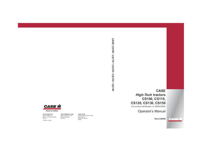 Case IH Tractor High-Tech CS100 CS110 CS120 CS130 CS150 Operator’s Manual 6-28490