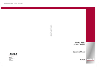 Case IH Tractor JX80U JX90U JX100U Operator’s Manual 6-61391
