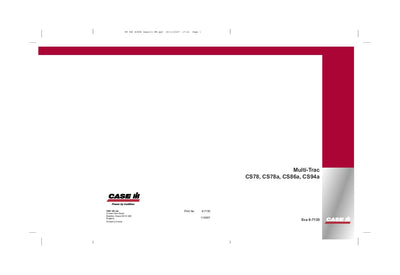 Case IH Tractor CS78 CS78a CS86a CS94a Operator’s Manual 6-7130