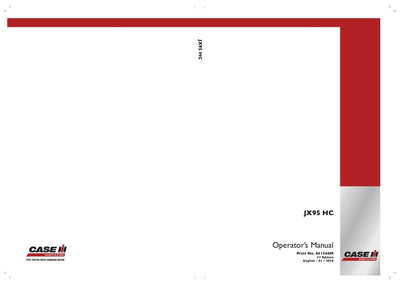 Case IH Tractor JX95 HC Operator’s Manual 84154409