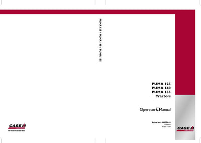 Case IH Tractor PUMA 125,140,155 Operator’s Manual 84273449