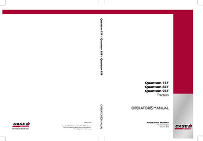 Case IH Tractor Quantum 75F 85F 95F Operator’s Manual 84340005