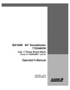 Case IH Tractor BS164R 64` Snowblower #715348036-Cat 1 Three Point Hitch Operator’s Manual 84357593