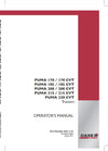 Case IH Tractor PUMA 170,185,200,215 & PUMA 170,185,200,215,230 CVT Operator’s Manual 84411147