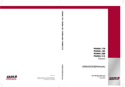 Case IH Tractor PUMA 170 185 200 215 Operator’s Manual 84411331