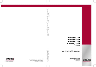 Case IH Tractor Quantum 75N 85N 95N 105N Operator’s Manual 84593516