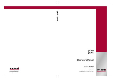 Case IH Tractor JX90 JX95 Operator’s Manual 87637568