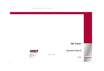 Case IH Tractor 585 Operator’s Manual 9-11263