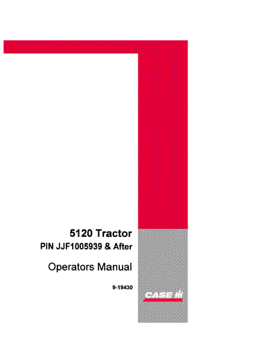 Case IH Tractor 5120 Series Maxxum Operator’s Manual 9-19430