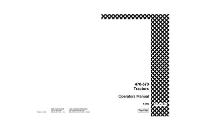 Case IH Tractor 470 & 570 Operator’s Manual 9-2402