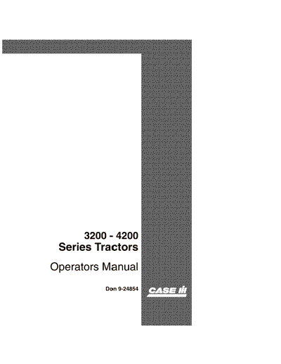 Case IH Tractor 3200 – 4200 Series Operator’s Manual 9-24854