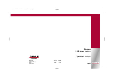 Case IH Tractor Maxxum 5100 series Operator’s Manual 9-78990