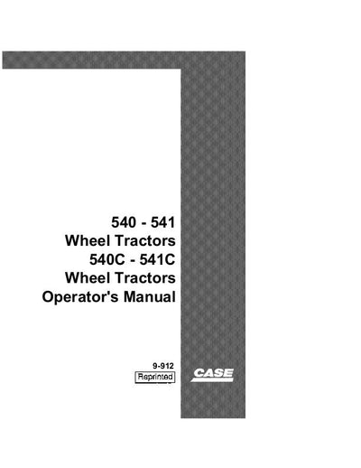Case IH Tractor 540 540C-541 541C Wheel Operator’s Manual 9-912