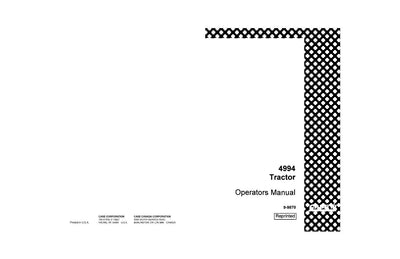 Case IH Tractor 4994 Operator’s Manual 9-9870