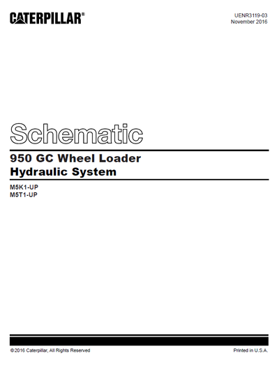 DOWNLOAD CATERPILLAR 950 GC WHEEL LOADER HYDRAULIC AND ELECTRICAL SCHEMATIC MANUAL