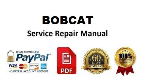 Bobcat Mt100 Mini Track Loader Service Repair Manual Sn B52p11001 & above