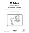 BOBCAT 319 COMPACT EXCAVATOR SERVICE REPAIR MANUAL