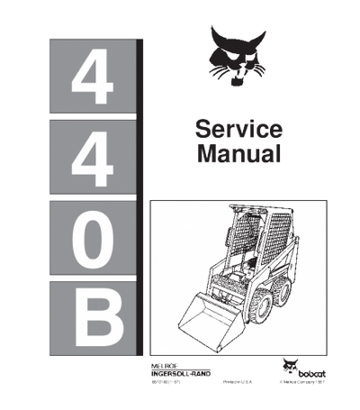 Bobcat 440b Skid Steer Loader Service Repair Manual