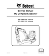 BOBCAT 442 COMPACT EXCAVATOR SERVICE REPAIR MANUAL