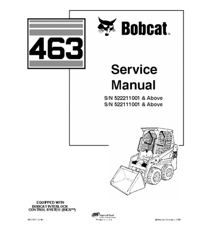 Bobcat 463 Skid Steer Loader Service Repair Manual