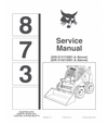 BOBCAT 873 SKID STEER LOADER SERVICE REPAIR MANUAL