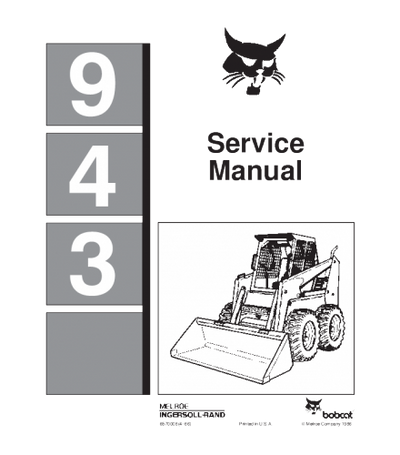 Bobcat 943 Skid Steer Loader Service Repair Manual