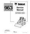 BOBCAT 963 SKID STEER LOADER SERVICE REPAIR MANUAL