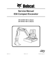 Bobcat E50 Compact Excavator Service Repair Manual
