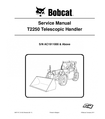 BOBCAT T2250 TELESCOPIC HANDLER SERVICE REPAIR MANUAL